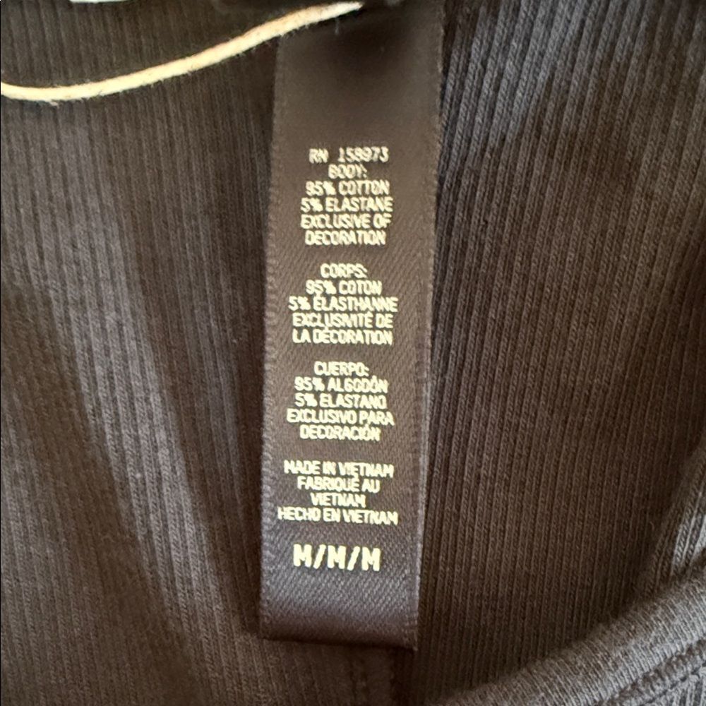 SKIMS Cotton Rib Long Tank Dress Black Medium NWT IN PACKAGE - Picture 5 of 9